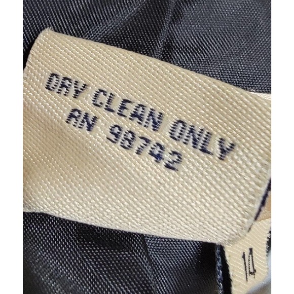 Transitions Chic Black White Cropped Open Blazer Ribbon Pattern Jacket Size 14 - Picture 4 of 9